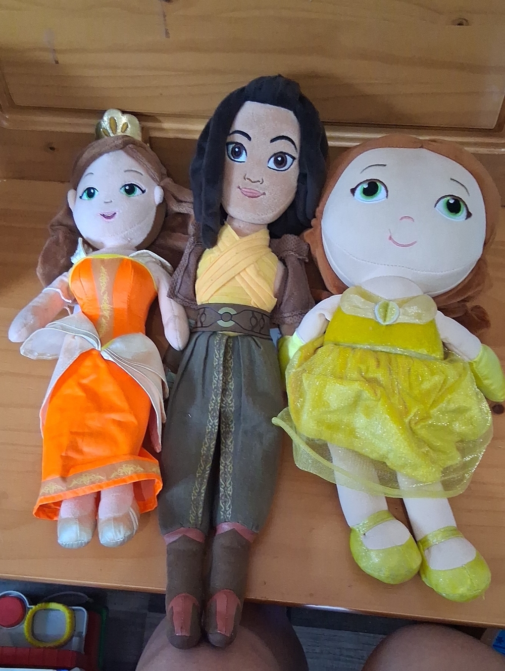 Plush Fairy Tale Princess Dolls Set - Orange & Yellow